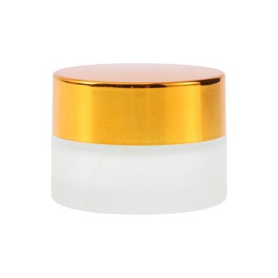 Unique Bargains Elegant Frosted Cream Glass Bottle for Bathroom 1 Pc