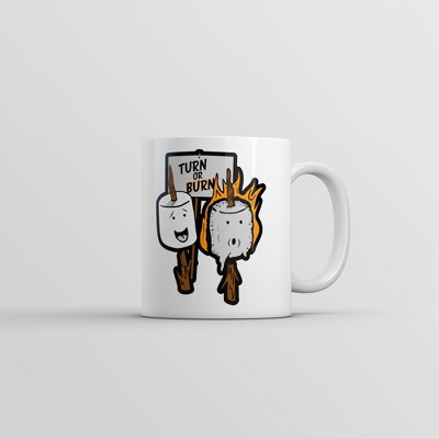 Crazy Dog Turn Or Burn Mug Funny Camping Graphic Coffee Cup-11oz