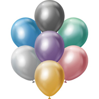 LoonBalloon 12" Latex Balloons Mirror Assorted (25 Pcs)