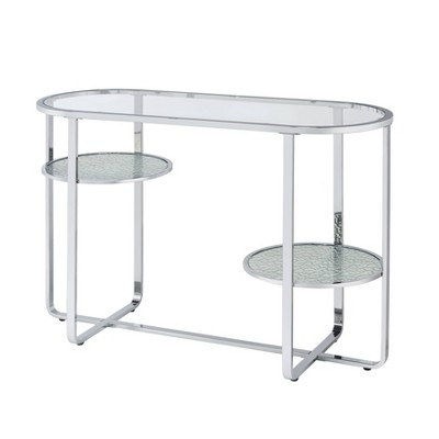 Rueledge Glam 2 Shelf Sofa Table Chrome - HOMES: Inside + Out