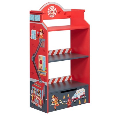 Little Firefighter Kids' Bookshelf - Fantasy Fields by Teamson Kids