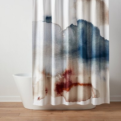 Luxe Watercolor Print Shower Curtain - Threshold™