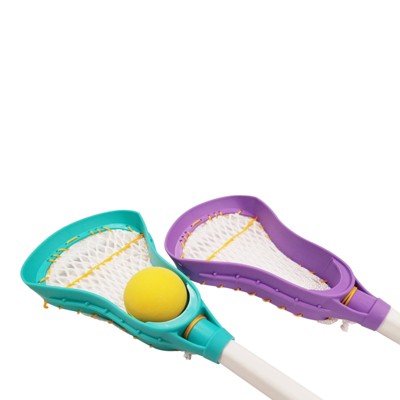 Sport Design Lacrosse 2 player set includes 2 Lacrosse Sticks and 1 Ball - both sticks and ball available in assorted colors