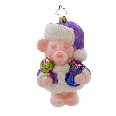 Christopher Radko 5.25 In Gummy Bera Greeting Christmas Tree Ornament , Ornament Bear Candy Sweet Treat Santa (1PC)