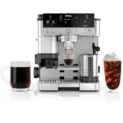Refurbished: Ninja R-ES601 Luxe Café Premier Espresso Machine, Drip Coffee, Cold Brew, Grinder, Tamper, Frother, Silver – Manufacturer Refurbished