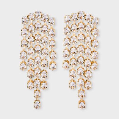 Waterfall Stone Statement Earrings - A New Day™ Gold