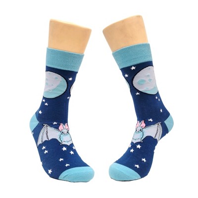 Night Bat Socks Set (Women's Sizes, Adult Medium) from the Sock Panda - Great for Halloween