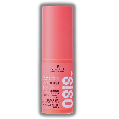 Schwarzkopf Osis+ SOFT DUST Soft Volume Powder (0.35 oz) Volumizing Spray for Texture & Hair Lift