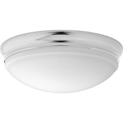 Progress Lighting, Etched Glass Collection, 1-Light Flush Mount, Polished Chrome, Etched Glass, Material: Glass, Finish Color: Polished Chrome