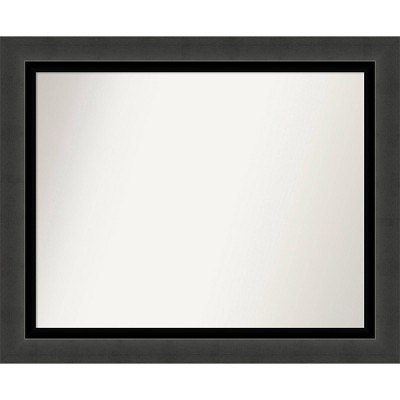 Amanti Art 33" x 27" Non-Beveled Tuxedo Black Wall Mirror: Modern Rectangle, Polystyrene Frame, Includes Mounting Hardware
