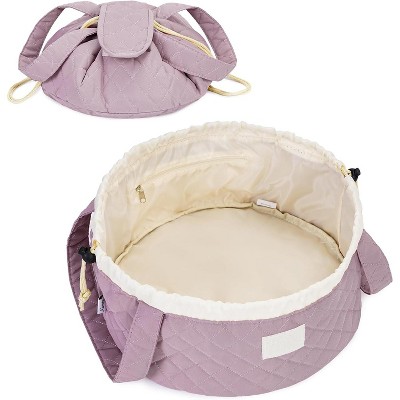 Narwey Barrel Drawstring Makeup Bag Large Cosmetic Bag Make up Bags