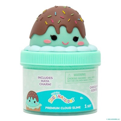 Squishmallows Slime Jar Top Maya Ice Cream Scented Slimes and Putties: Gross Motor Skills, 0.69 Net Weight