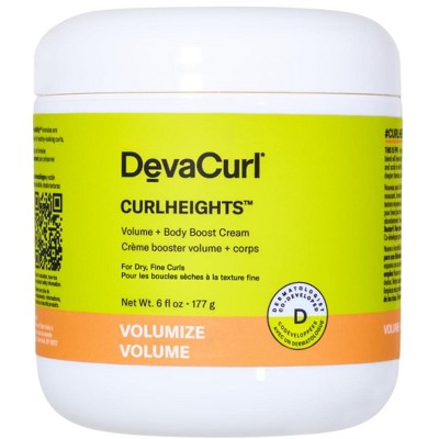 Devacurl CurlHeights Volume + Body Boost Cream | For Dry | Fine Curls | Reduce Frizz| (6 oz) Deva Diva Curl Heights | Deva Curl