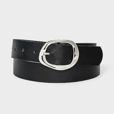 Wavy Center Buckle Belt - A New Day™ Black