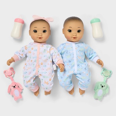 14" Boy Girl Twin Baby Dolls - Gigglescape™