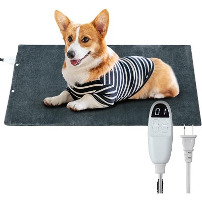 Large Dog Heating Pad 28x16 Inch Pet Heating Pad - Electric Heated Mat with 6 Temp Settings & 5 Timer Options, Chew-Resistant Cord