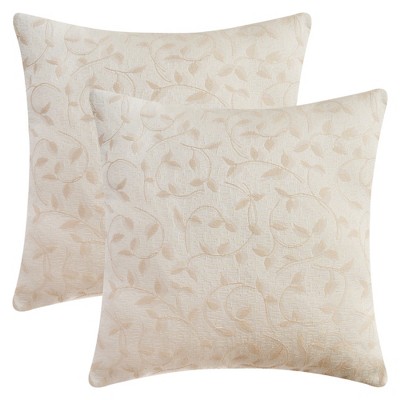 REGALWOVEN Wild Flower Plant Pattern Throw Pillow Covers for Indoor Outdoor Decoration 2 Pcs