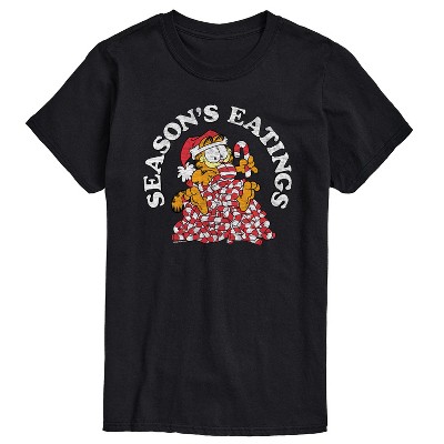 Men's - Garfield - Seasons Eatings Christmas Short Sleeve Graphic T-Shirt