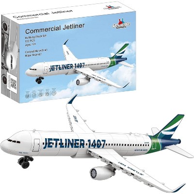 Apostrophe Games Commercial Jetliner Building Block Set - 133pcs