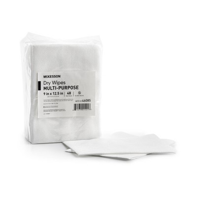 McKesson Multi-Purpose Dry Wipes for Surface Cleaning, 48 Wipes, 1 Pack