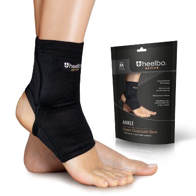Ankle Compression Sleeve and Compression Sock Made with Copper Infused Fibers and Breathable Fabric for Planter Fasciitis, Achilles Tendonitis or Arch
