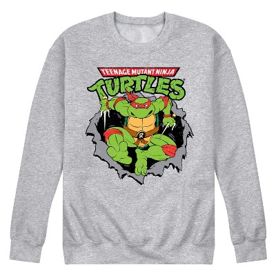 Men's - Teenage Mutant Ninja Turtles - Raphael Breaking Through Shirt Graphic Fleece Sweatshirt