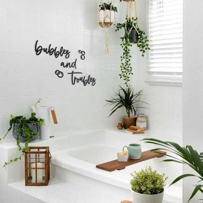 Bubbles and Troubles Metal Wall Art – Metal Decor - Bathroom Decoration – Modern Style