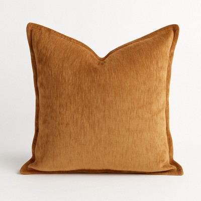 DSVIMOY Support Pillow Homey Cozy Velvet Throw Pillow with Luxe Mocha Shine for Elegant Decor, Brown, 17"*17"*10"