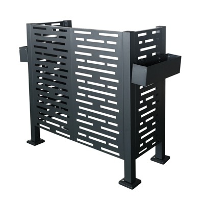 LOVMOR 4*2 FT Air Conditioner Fence Trash Can Fence, Outside Privacy Fence Panel Screens, Vinyl Pool Equipment Enclosure, for Outdoor Units