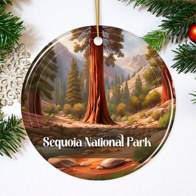 Sequoia National Park Retro Ornament, California Tourist Attraction Souvenir and Gift| OrnamentallyYou