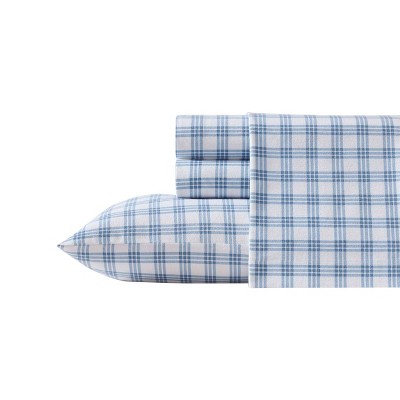 Eddie Bauer Twin Arrowhead Tartan Sheet Set Blue
