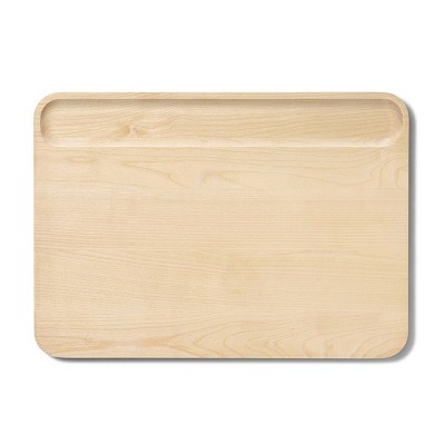 Caraway Home Large Cutting Board: Birch, Hand Wash, 17.17" x 12.2", Brown, 1-Year Warranty
