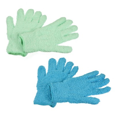 Unique Bargains Dusting Cleaning Gloves Microfiber Mittens for Plant Blinds Lamp Window