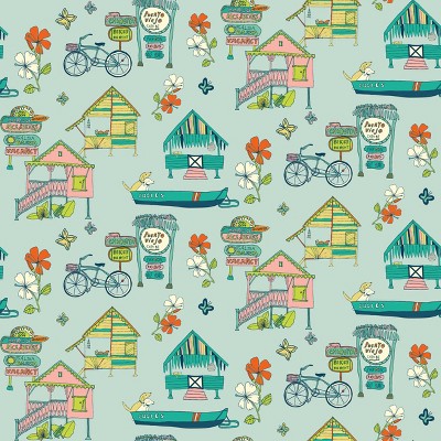 RoomMates Caribbean Blue Peel and Stick 1pc Wallpaper