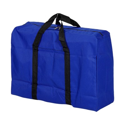 Unique Bargains Foldable Storage Totes with Zipper for Bedding Clothes 1 Pcs Blue
