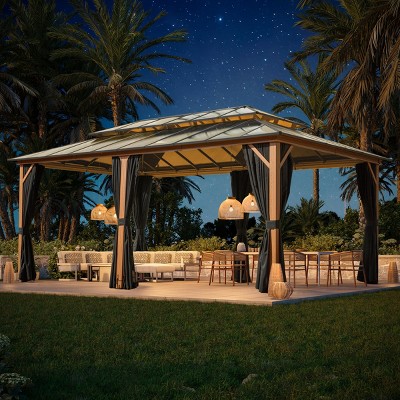 EROMMY 20 Ft. W x 12 Ft. D Aluminum Patio Gazebo