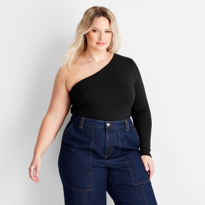 Women's Long Sleeve One Shoulder Bodysuit - Future Collective