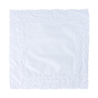 CTM Women's Butterfly and Heart Embroidered Keepsake Handkerchief