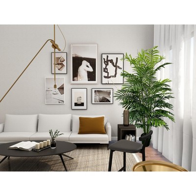 Cypress & Alabaster | Realistic Artificial 5' Double Phoenix Palm In Home Basics Starter Pot, Home Décor, Office