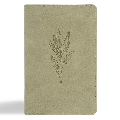 CSB Large Print Personal Size Reference Bible, Digital Study Edition, Sage Suedesoft Leathertouch - by  Csb Bibles by Holman (Leather Bound)