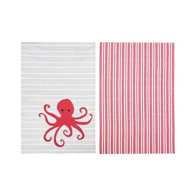 C&F Home Octopus Stripe Printed Kitchen Towel Set of 2 Decor