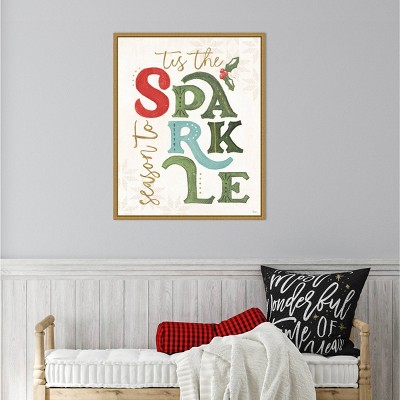 Amanti Art 23"x28" Elegant Holiday VI by Veronique Charron Framed Canvas Wall Art Print