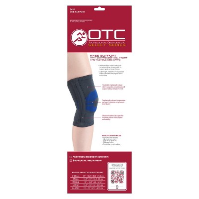 OTC Knee Brace, Compression Recovery, Gel Insert, Flexible Side Stays