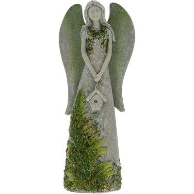 Pavilion Gift Company - Birdhouse - 8.75" Angel holding a Birdhouse - Decorative Objects