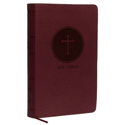 NKJV, Deluxe Gift Bible, Imitation Leather, Burgundy, Red Letter Edition - by  Thomas Nelson (Leather Bound)
