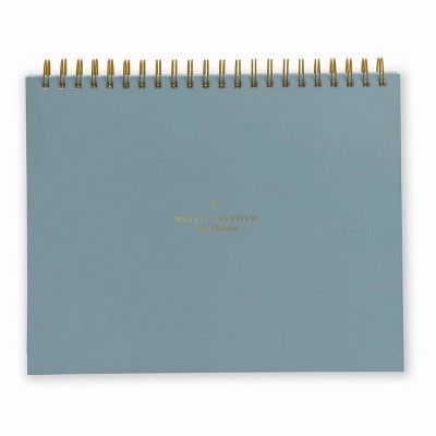 Ramona & Ruth 7"x8.5" 2026 Weekly Overview Planner Top Spiral Steel Blue