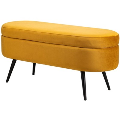 Nordlys Metal and Bouclé Storage Bench Modern Design Style Upholstery Entry