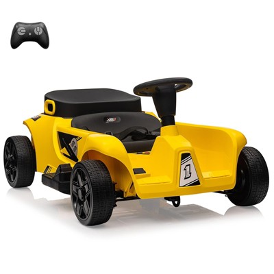 24V Kid Ride Car 2 Seaters, Remote Control Ride Car for Parents and Kids, 2 * 120W, Motors, Storage Box, Music
