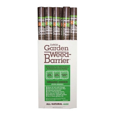 DeWitt NAT240RF 2 x 40 Foot All Natural Organic Tillable Recycled Paper Mulch Garden Weed Control Barrier for Annual Plantings Landscape Fabric, Black