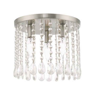 Livex Lighting Elizabeth 3 - Light Flush Mount in  Brushed Nickel